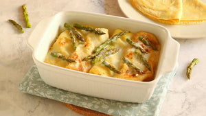 Fagottino di crepes con asparagi