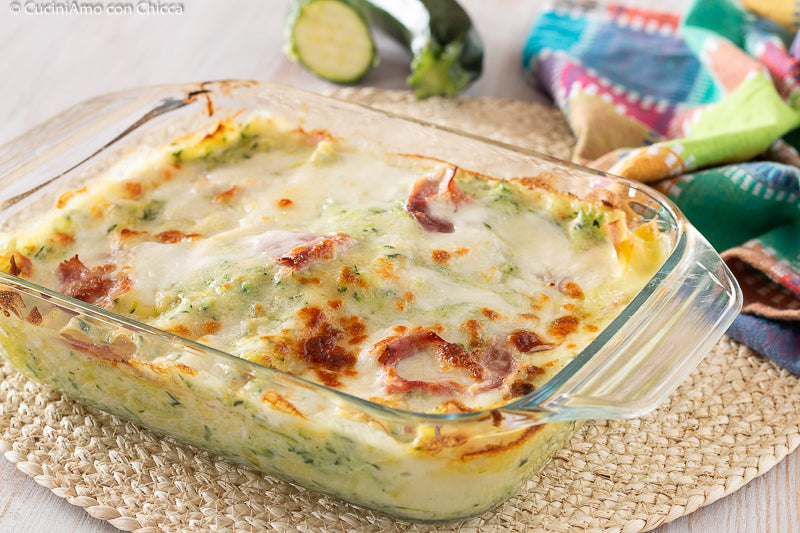 Pasticcio di crepes con caprino e zucchine