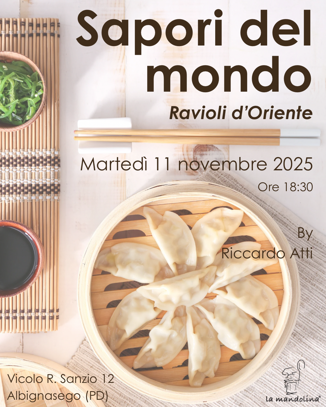 Sapori del mondo: ravioli d’Oriente - 11 novembre 2025