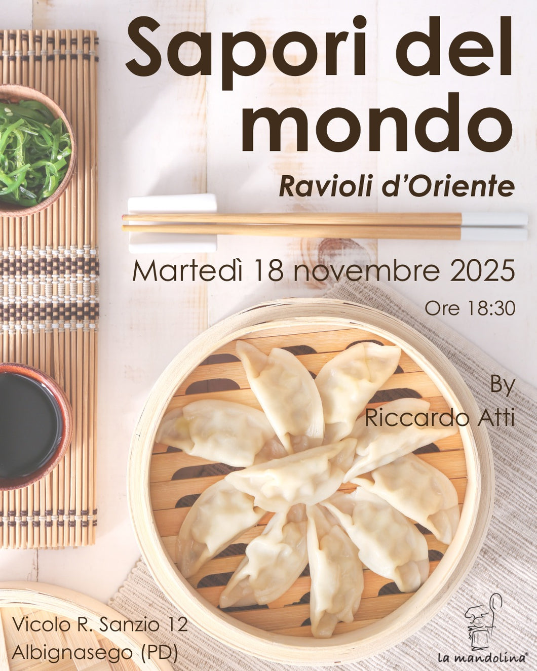 Sapori del mondo: ravioli d’Oriente - 18 novembre 2025